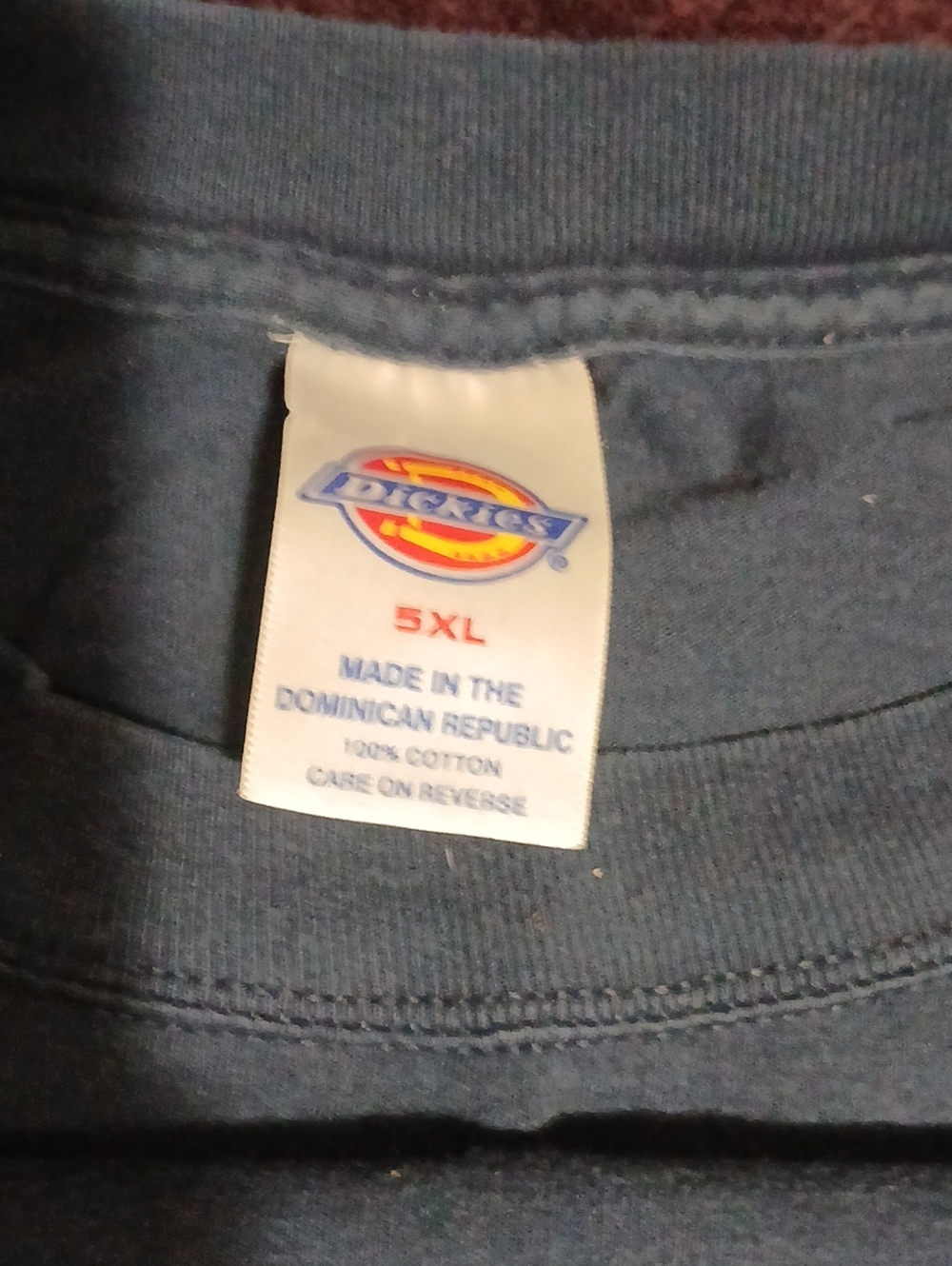 Dickies Navy Blue Crewneck T-Shirt with Logo Tag